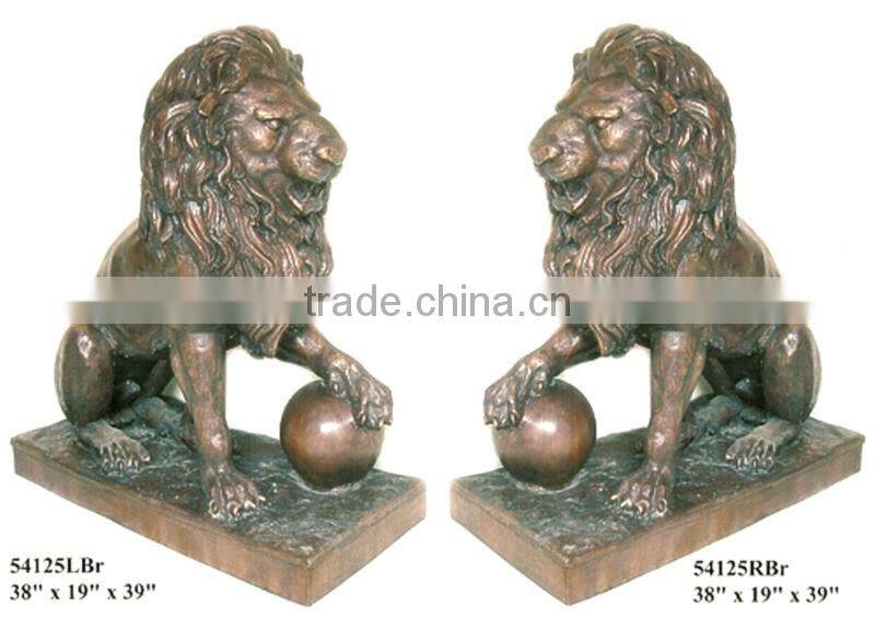 Bronze Brass Western Style Lion Statue
