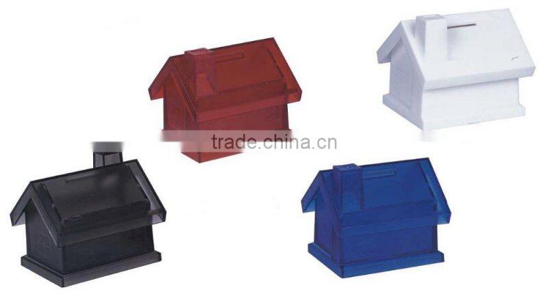 Cheapest Transparent Plastic House Shape Coin Bank
