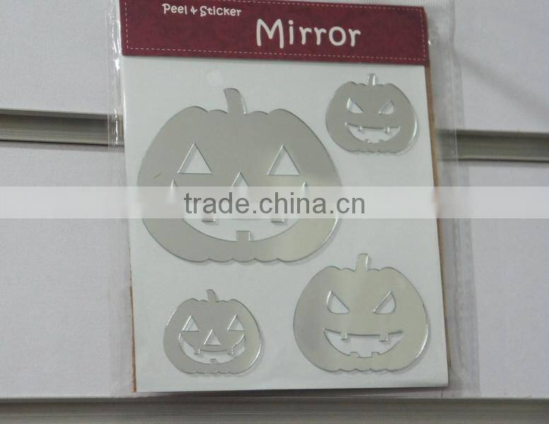 Halloween Pumpkin Acrylic Mirror Sticker