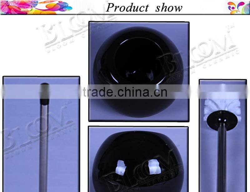 Customized ceramic toilet brush holder