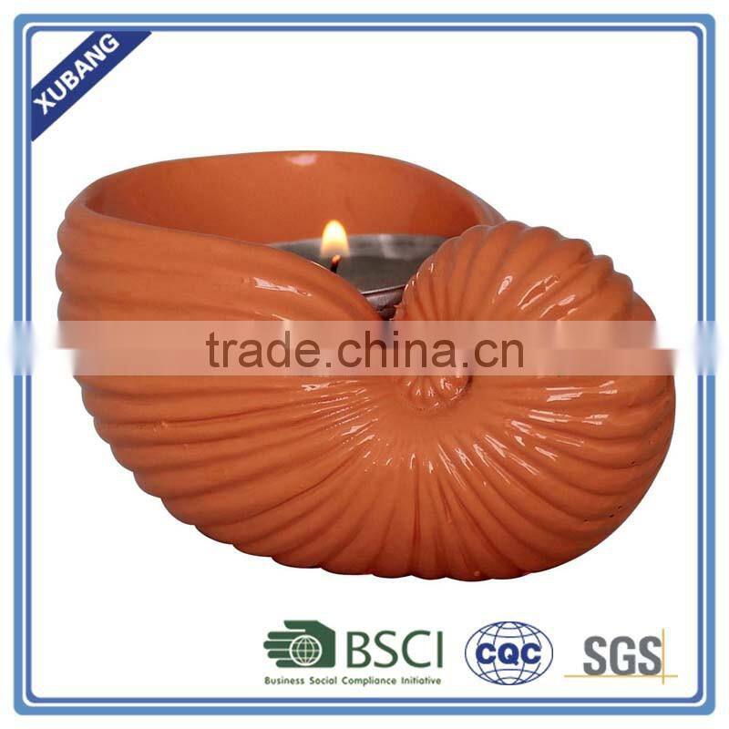 best seller poly resin round Conch candle holder