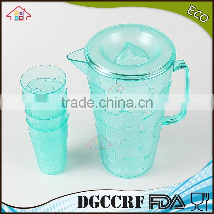 NBRSC set of 5 pieces Plastic PS Cold water jug water kettle Hollow drinking bottle PP pot double layer watering can