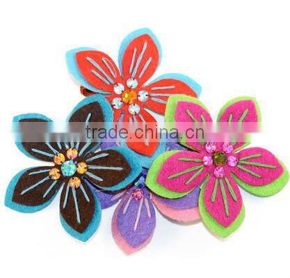 2017 hight quality new products hot sale interior home party ornament handmade felt artificial fabric flower made in China