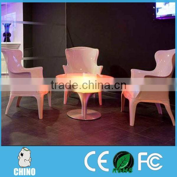 Waterproof LED bar table PE material led coffee table