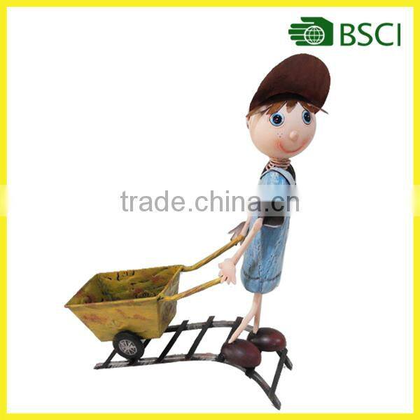 YS14665 Hot selling decoration boy cart hand made decoration