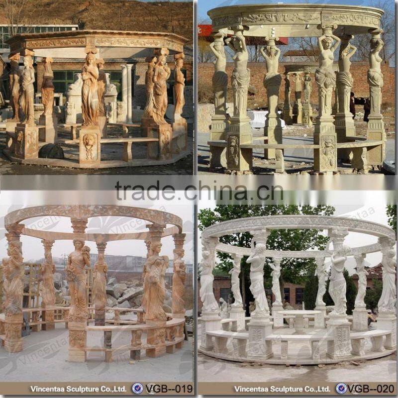 Hot Sale Marble Gazebo for Garden Decoration VGB--001