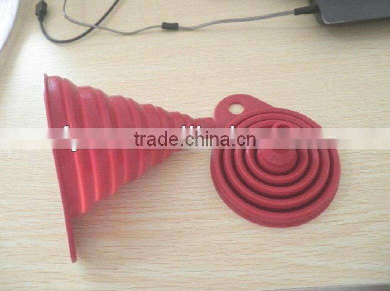 eco-friendly silicone foldable funnel for kichen