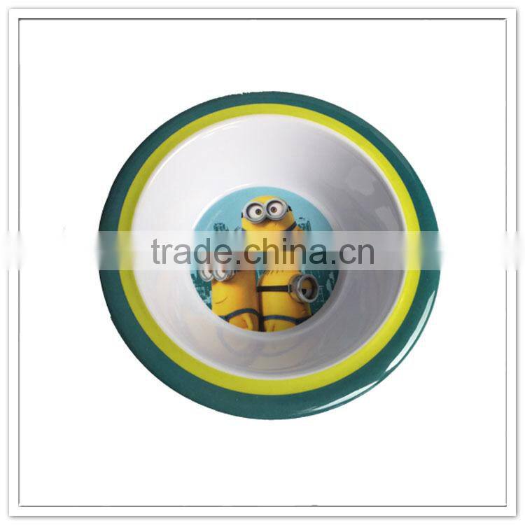 Cute cartoon design children non slip 8oz cereal milk melamine bowl