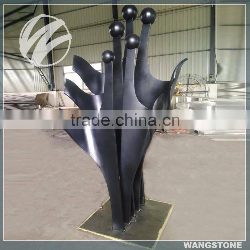 Abstract Modern Stainless Steel Painted Family Sculpture