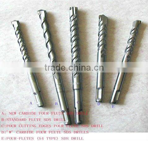 410mm tungsten carbide drill bits sds plus shank