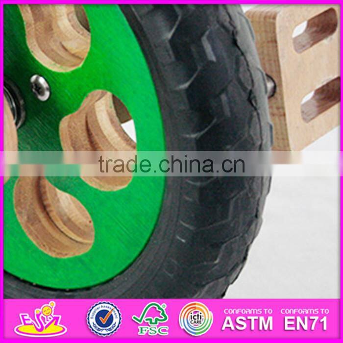 2016 new design children wooden mini toy bike, hot sale kids wooden mini toy bike W16C151