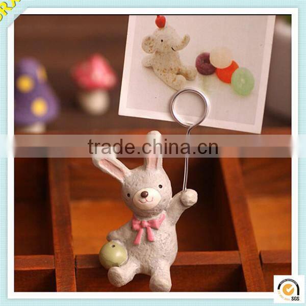 Hot sale Lovely rabbit kids photo memo holder plastic paper memo clip/Custm made plastic memo clips factory