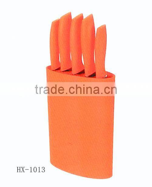 7pc knife set with block