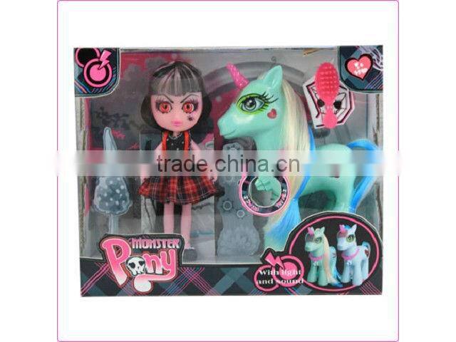 6.5" LOVELY FASHION DOLL, 2 ASST