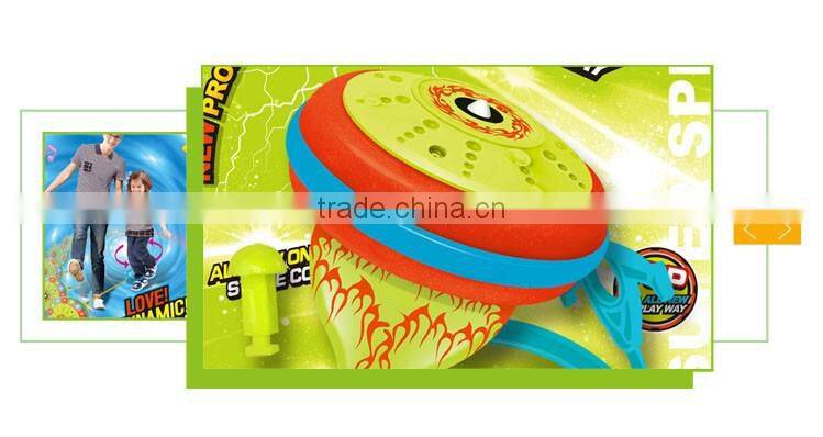 High quality kids flashing toy plastic spinning top toy