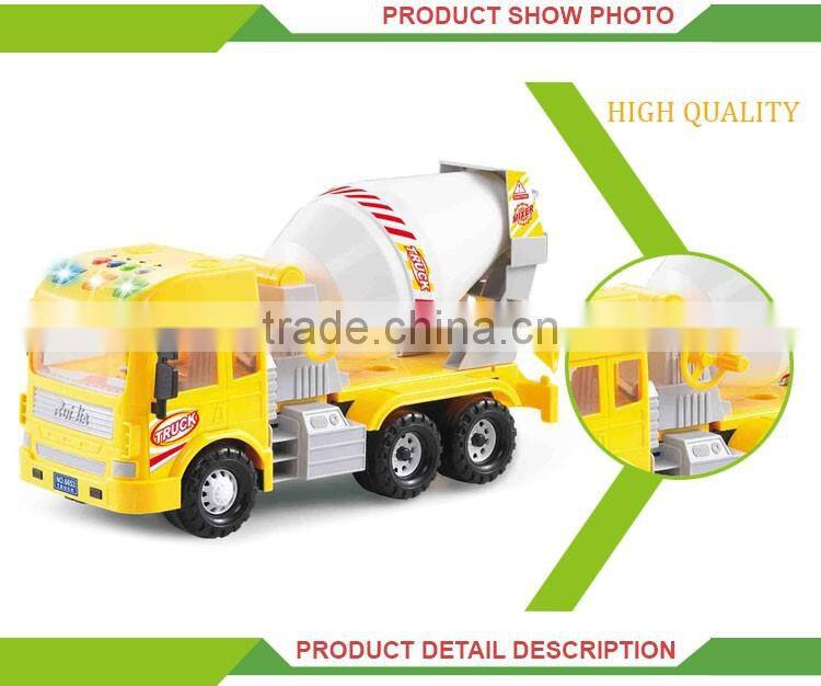 kidsMusic light inertia plastic car concrete mixer truck toy