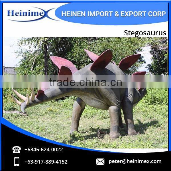 Animated Dinosaur Model Fiberglass Large Stegosaurus for Dinosaur Park