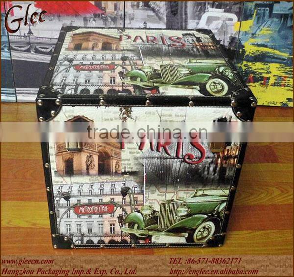 beauty large wooden storage box trunk box