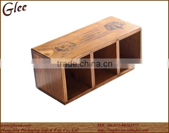 Antique wooden pen holder & storage box