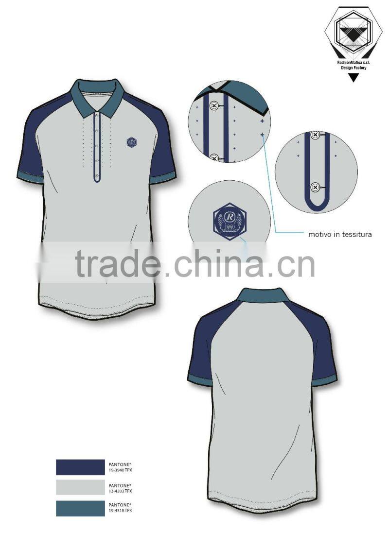 Italy Design services for men's fashion four buttons Polo Shirt ODM