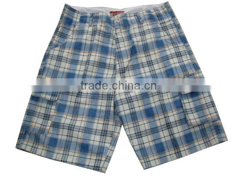 Latest mens summer check shorts man