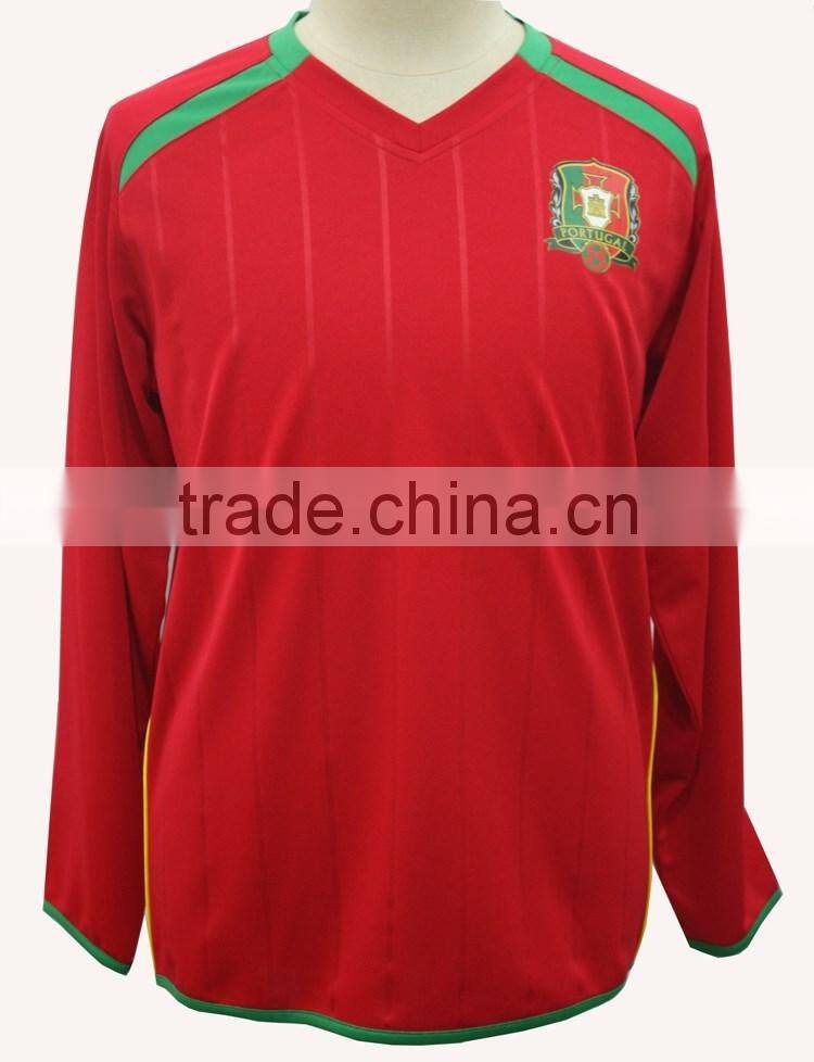Factory price good quality long sleeve club team soccer jersey