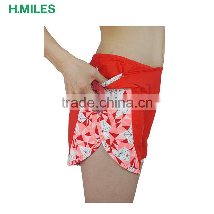 Custom Hot Sexy orange womens sport shorts for running