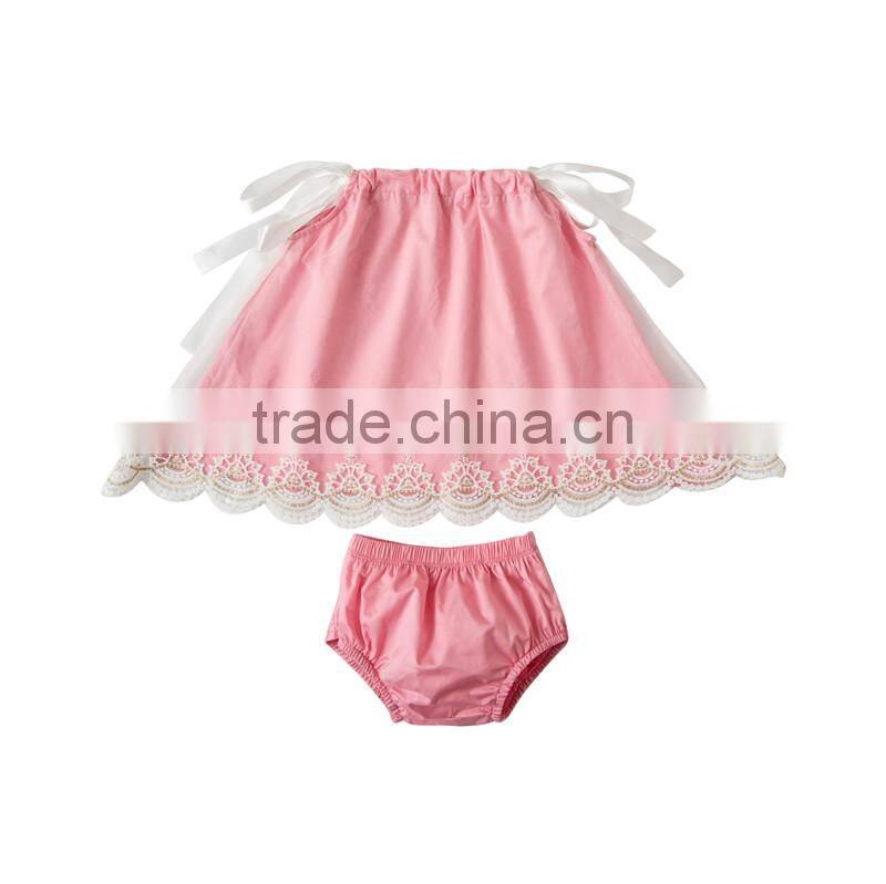 baby long lace swing outfits kids shorts set