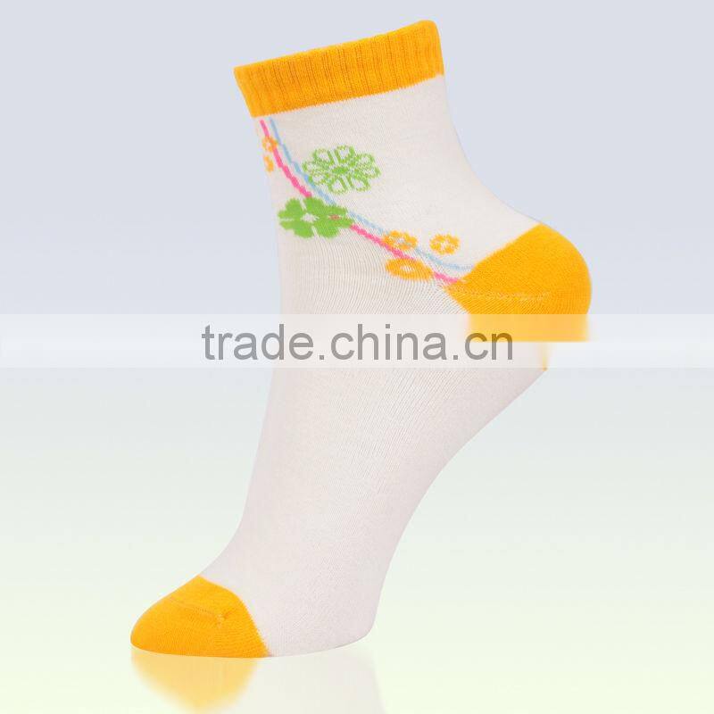Jacquard flowers sock woman