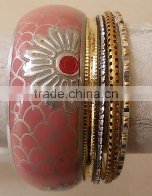 green metal bangles