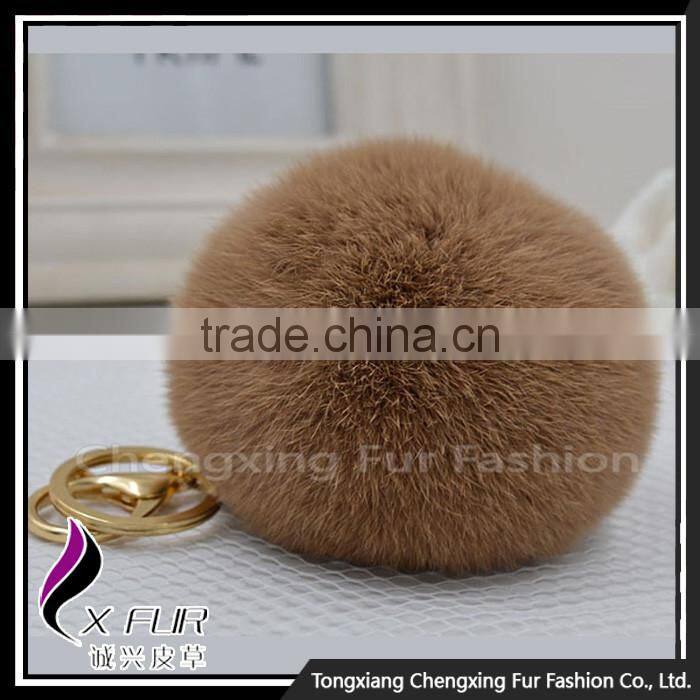 CX-R-09 Genuine Rex Rabbit Fur Promotion Keychain