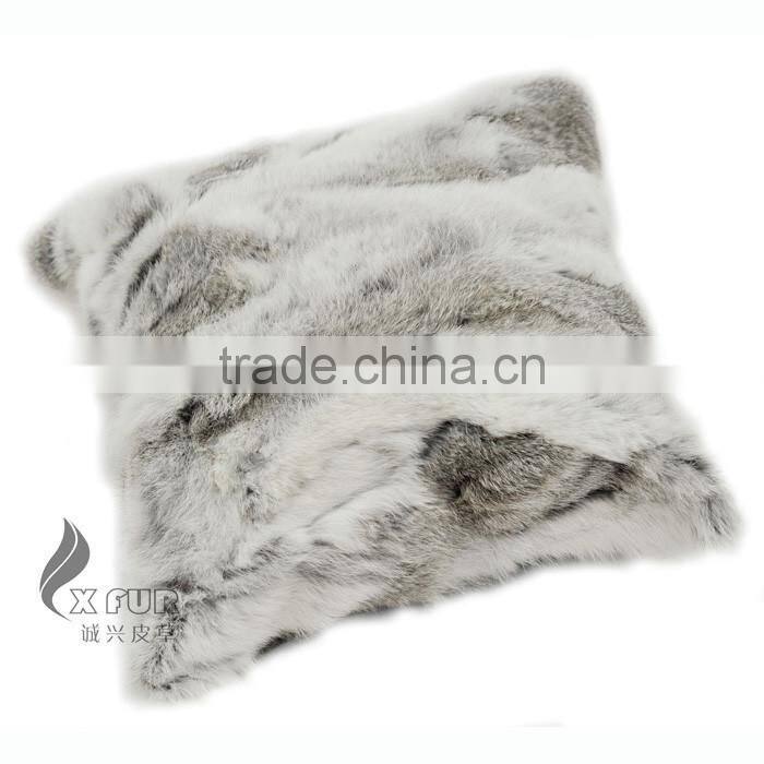 CX-D-17A Decorative Pillow, Sofa Cushion Rabbit Fur Pillow Case Custom