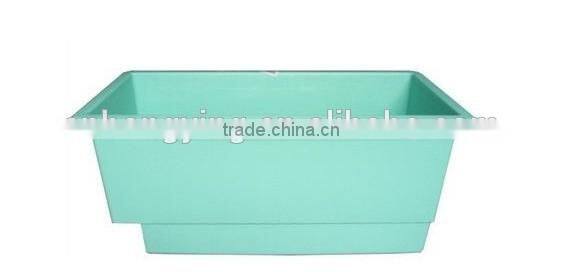 Plastic rectangular flowerpot