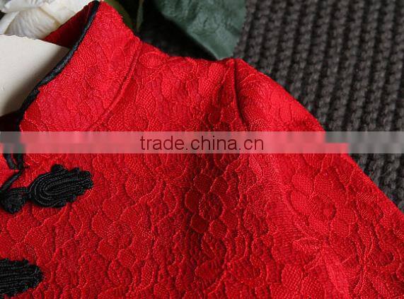 2016 Winter new baby girl dress national long-sleeved baby frock design picture princess dress