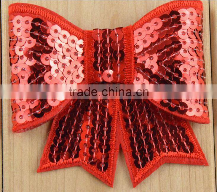 DIY fabric bow with crystals elegant flower fabric bow knot decrations wholesale fashion bow jewelry accessories