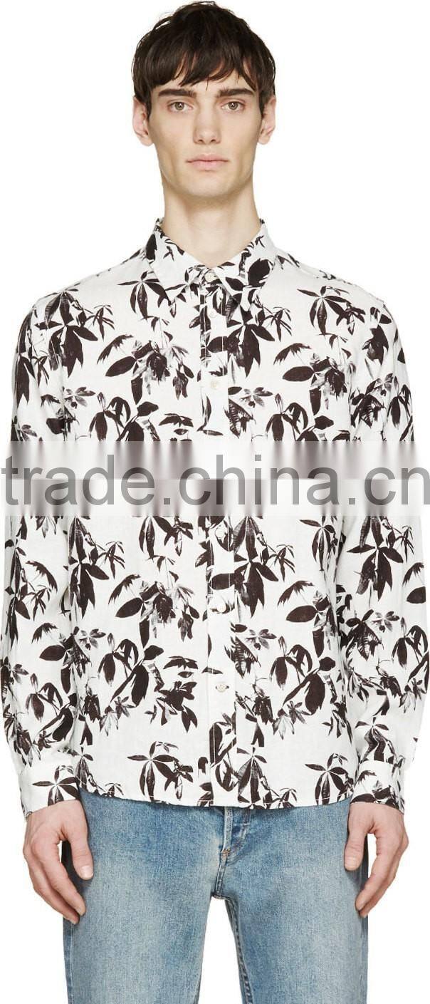 latest design vintage floral printed shirt
