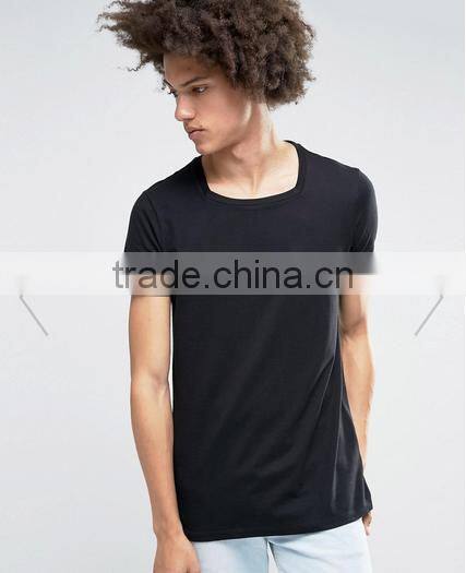 wholesale fashion casual t shirt high quality square neck t shirt for men