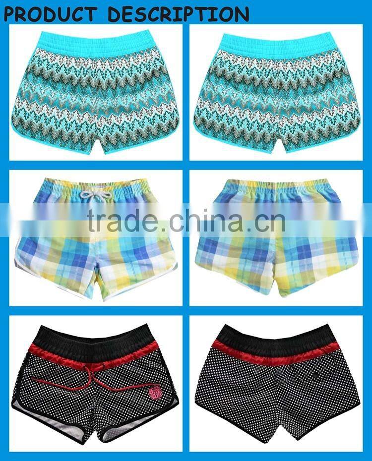 Casual Printed Ladies Boardshort Polyester, Beach Short For Girl
