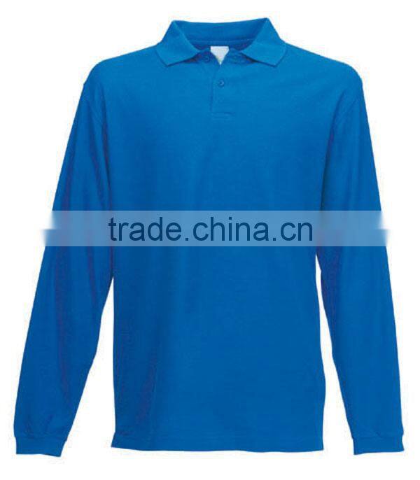cheap long sleeve two color polo shirt price