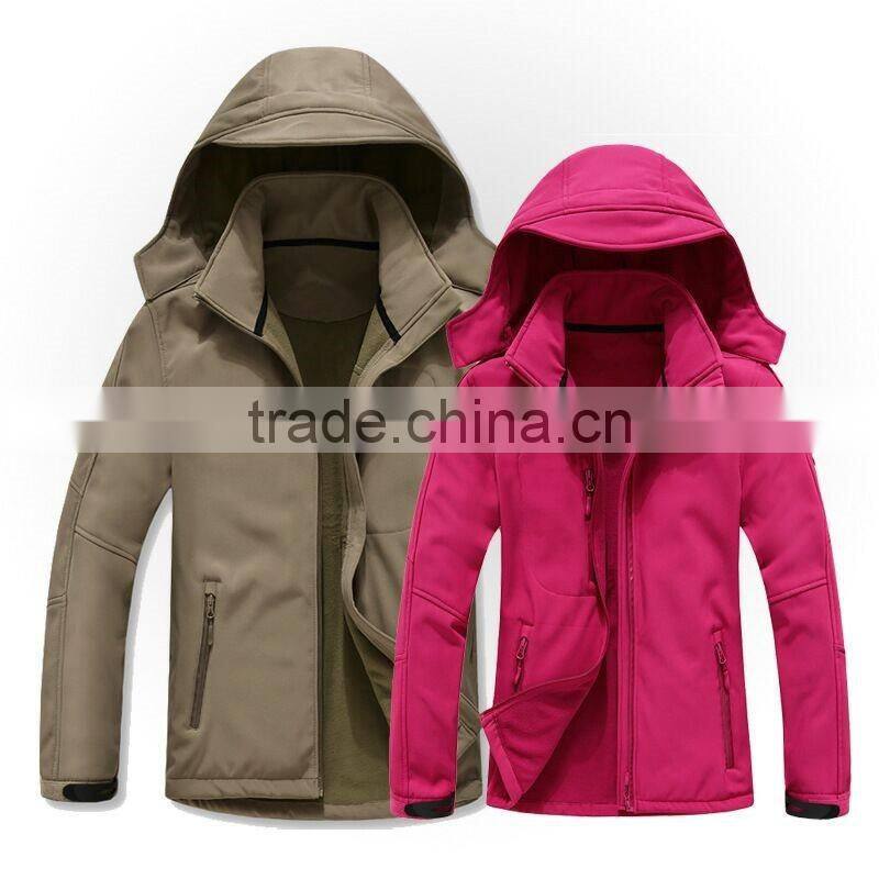 Windproof waterproof winter men's softshell brown jackets
