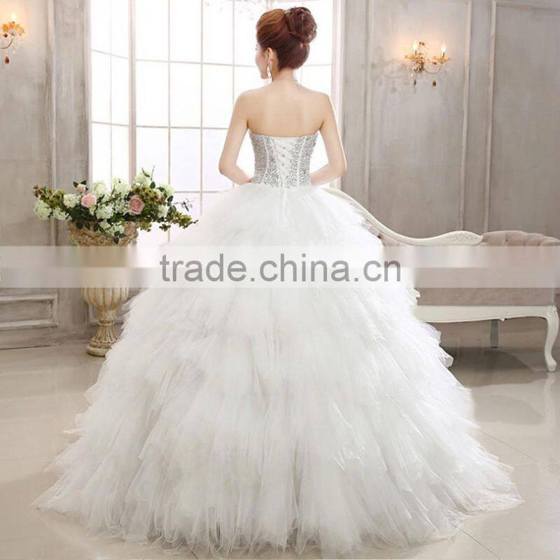 2016 sweetheart ivory wedding dress bride gowns