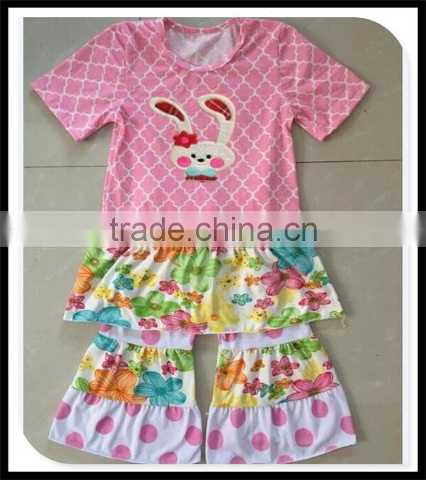 2016 easter outfits girls polka dots color eggs straps dress set cute easter clothing toddler girl outfits hot sale spring sets