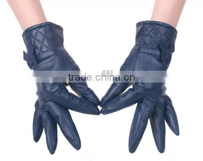 fashion design lady's leather gloves