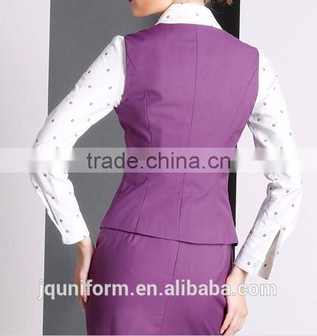 Popluar customized logo design China factory flight attendant uniforms for women