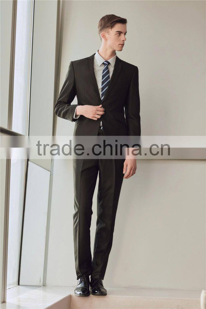 OEM custom made men business suits stock black plus size suit for man