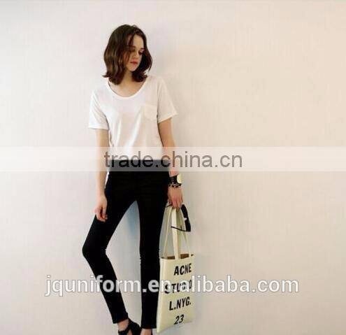 2016 O-Neck Polka Dot Design Free Style Lady Tshirt