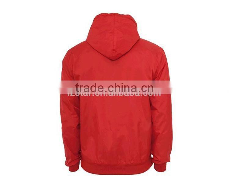 PQ289 wholesale supply type OEM service Red Windbreaker Jacket for Men