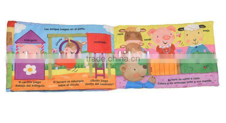 Plush Educational Soft Cloth Book, Baby toys