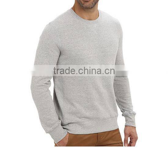 Wholesale Value Cotton Rib-knit collar and hem cheap mens collar sweatshirt