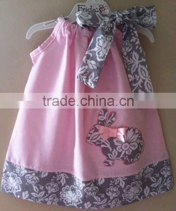 2017 Summer easter beautiful upper outer garment rabbit pure colour children wear long sleeve t shirt